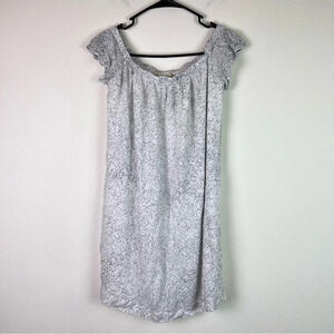 Anthropologie Cloth & Stone Off the Shoulder Mini Dress Size Small Speckled Dots